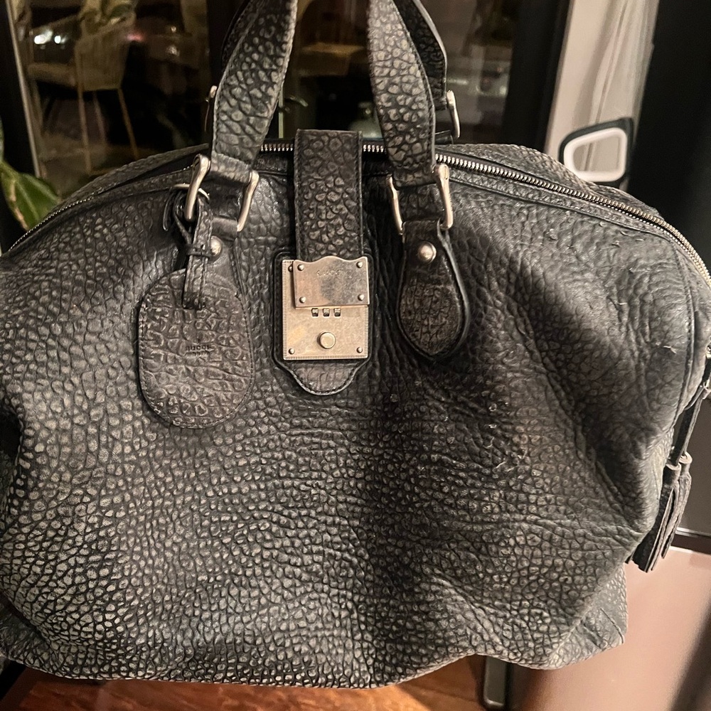RARE Gucci ostrich duffel
